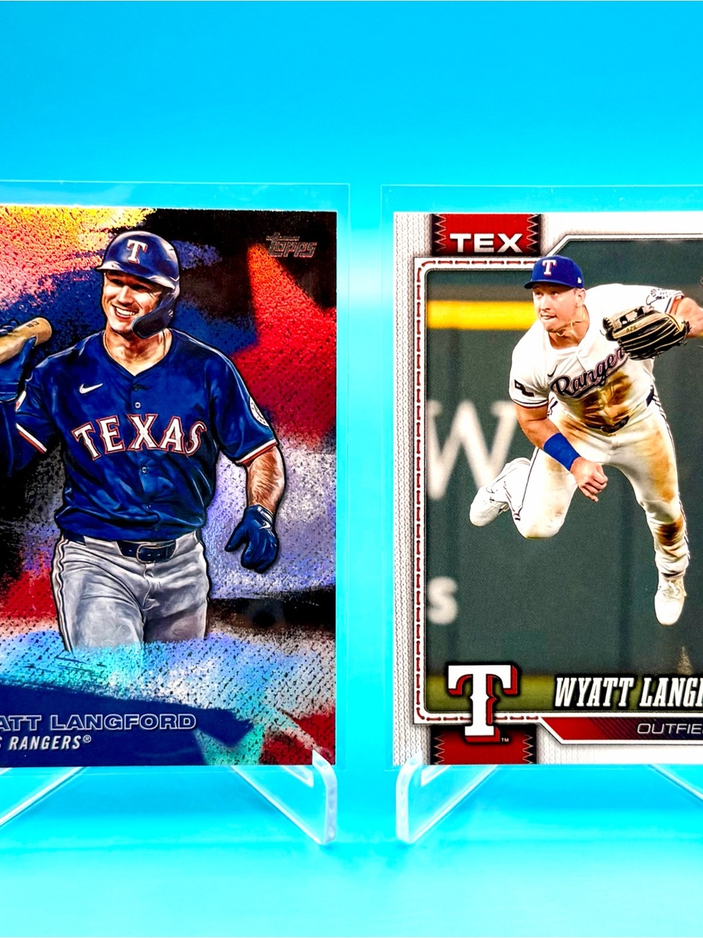 🔥Wyatt Langford Lot! 🔥Stars of MLB Refractor + Topps 75 Insert! 😮